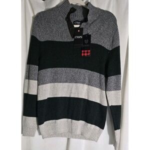 CHAPS - MEN - SWEATER - OAK -‎ 1/4 BUTTON - SIZE SMALL